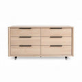 Eikenhouten ladekast met zes lades afmetingen 120 x 50 x 75cm