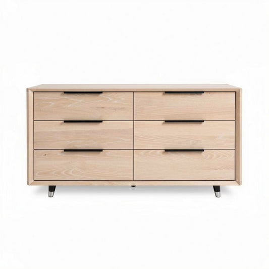 Eikenhouten ladekast met zes lades afmetingen 120 x 50 x 75cm