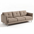 Bank van stof met metalen poten 200 x 90 x 80cm in beige kleur