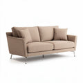 Tweed bankstel in grijs 200 x 90 x 85cm met zachte kussens