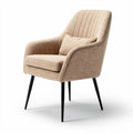 Zachte bruine fauteuil met houten poten en stijlvol ontwerp 70 x 70 x 80cm